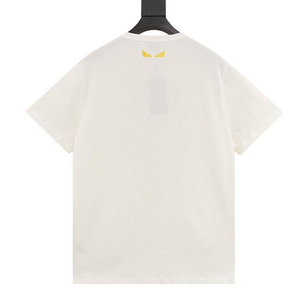 フェンディ ホワイト コットン Tシャツ 偽物 fes67883